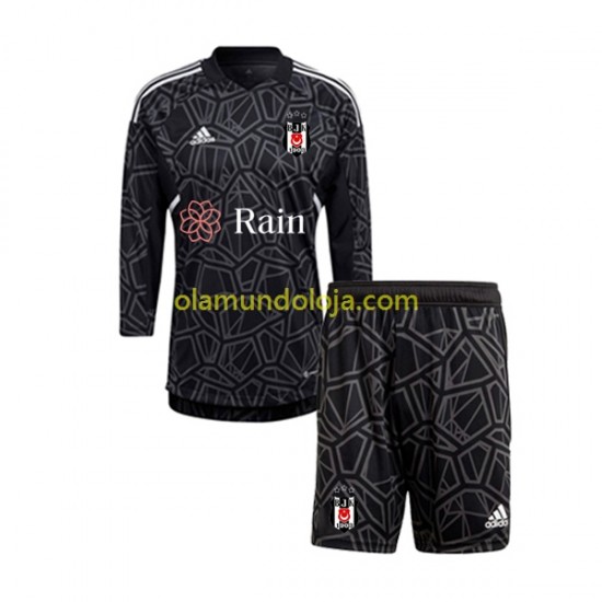 Camisola Besiktas Guarda-redes Criança Equipamento Segundo 2022-2023 Manga Comprida